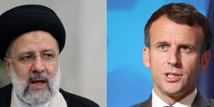 Ebrahim Raisi y Emmanuel Macron