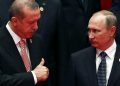 El presidente de Turquía, Recep Tayyip Erdogan (izq.), junto a su homólogo ruso, Vladimir Putin