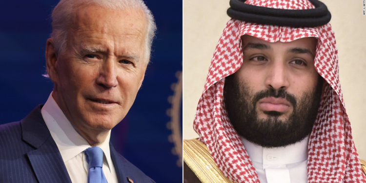 Joe Biden y el príncipe de Arabia Saudita