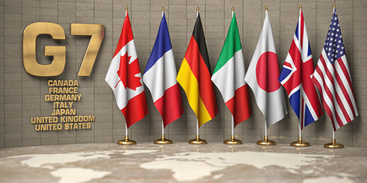 Banderas de países miembros del G7