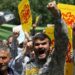 trabajadores iraníes protestando