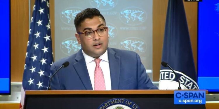 El vocero adjunto principal del Departamento de Estado de EE. UU., Vedant Patel