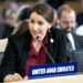 La ministra de Cambio Climático y Medio Ambiente de los Emiratos Árabes Unidos, Mariam Almheiri