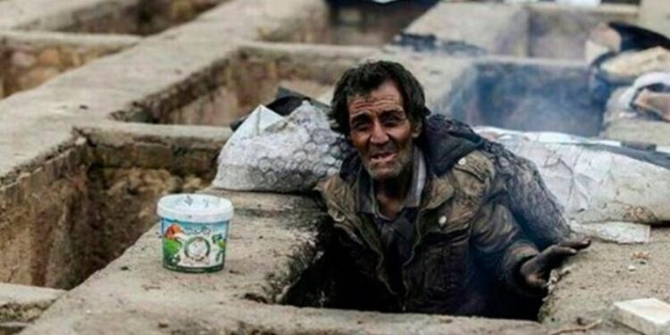 Hombre pobre iraní