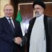 El presidente de Rusia, Vladimir Putin junto a su homólogo iraní, Ebrahim Raisi