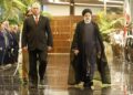 El presidente de Irán, Ebrahim Raisi (derecha), junto a su homólogo cubano, Miguel Díaz-Canel