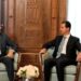 El presidente de Siria, Bashar al Assad (derecha) junto al ministro de Asuntos Exteriores de Irán, Amir-Abdollahian