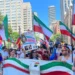 Manifestantes LGBTQ+ iraníes