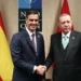 Erdogan agradeció al presidente de España por su posición crítica hacia Israel