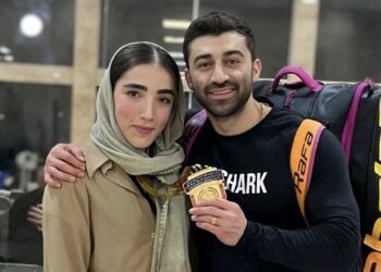 El fisicoculturista Rezza Hajjar y su novia